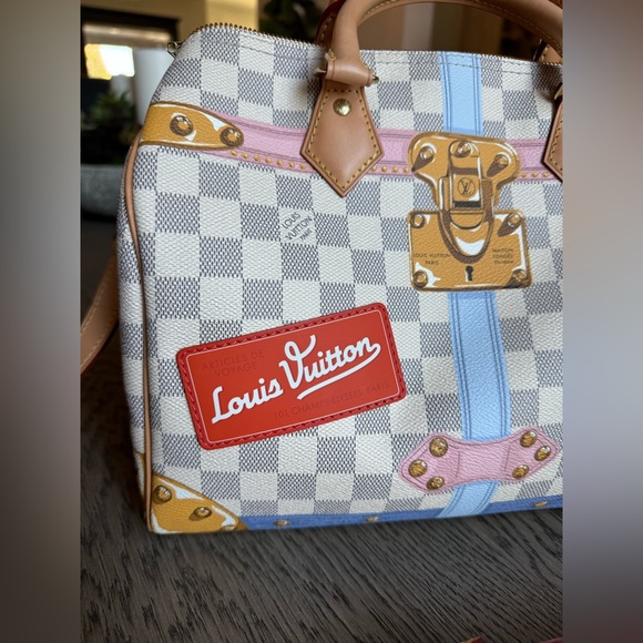 Louis Vuitton Damier Azur Canvas Summer Trunks Speedy Bandouliere - Picture 2 of 7